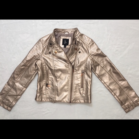 🎉HP🎉 Art Class Gold Moto Jacket - Picture 6 of 8